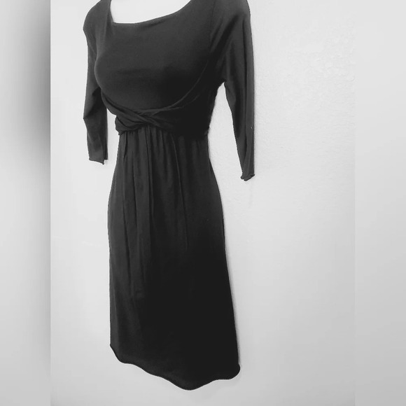 💚5/$25 Velvet by Graham & Spencer Black Knee Length Dress Size Small - Picture 7 of 11